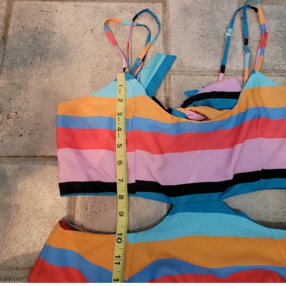 Lovers + Friends Alexandra Striped Mini Dress L NWT - Picture 9 of 13